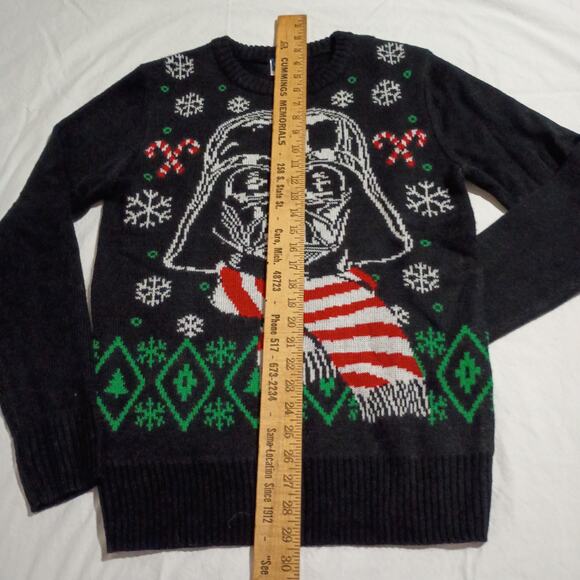 Ugly Christmas Sweater Men's Small DARTH VADER Star Wars Black (Women's Med) - Picture 6 of 10